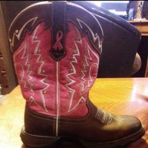 Durango pink ribbon boots